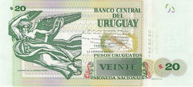 Uruguay 20 Pesos p93a 2015